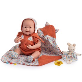 JC Toys - La Newborn Nature Collection| 15.5" Soft Body Baby Doll and Accessories | Designed by Berenguer Made in Spain | Ages 2+ | Nature Gift Set
