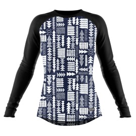 BLACKSTRAP Pinnacle Crew Playera de Capa Base para Mujer (Azul direccional, L)