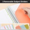 EUSOAR 3 Subject Spiral Notebook, 1 Pack A5 7.3" x
