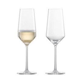 ZWIESEL GLAS Pure Champagne Glass (Set of 2), Champagne Flutes with Effervescent Point, Dishwasher-Safe Tritan Crystal Glasses, Made in Germany (7 Ounce)