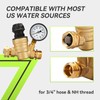 RVMATE RV Water Pressure Regulator with Adjustable Knob, Brass Lead-Free