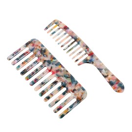 SAFIGLE 2Pcs Wide Tooth Hairdressing Comb Smooth Combs for Home Hair Styling for Curly and Wavy Hair Lightweight and Durable Hair Tools