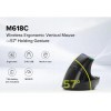 Mouse vertical inalámbrico Ratón Silencioso Ergonómico Delux M618C black
