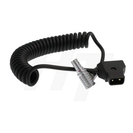 HangTon D-tap 6 Pin Coiled Cable for DJI RS4 Pro, RS2, RS3 Pro Universal Base Mount, Focus Motor 13-17V Right Angle