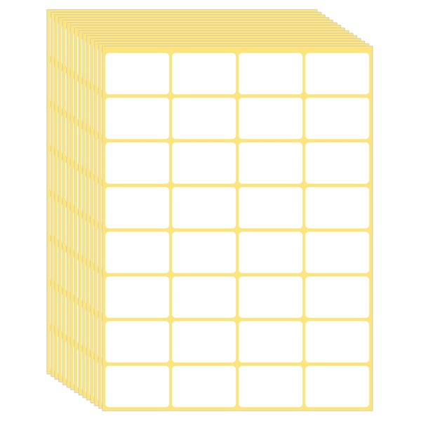 480 Pcs White Blank Labels Self Adhesive Library Book Spine