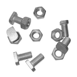 HOME It® Greenhouse Screws | 24 x M5 x 12 mm Aluminium Bolts with Nuts | Screws for Greenhouse, 14 mm Total Length