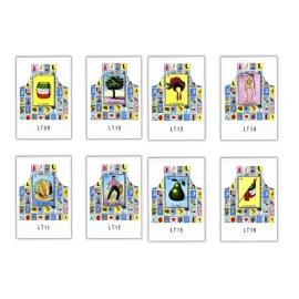 Texben 16 Mandiles Para Cocina Sublimados Lotería Mexicana