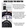 Xiulilydai Tire Paint Pen Set, White, 4 Packs
