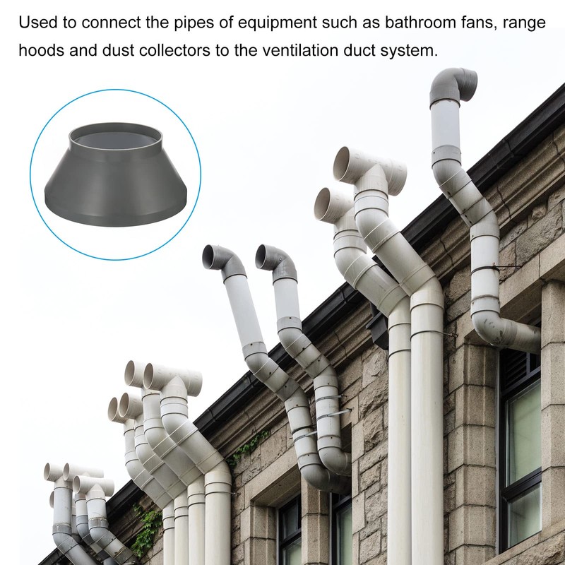 PATIKIL 12" to 8" Duct Reducer Connector, Heating Cooling Ventilation