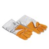 1 Pair Cowhide Welding Gloves Heat Resistant Fireproof Hard Wearing