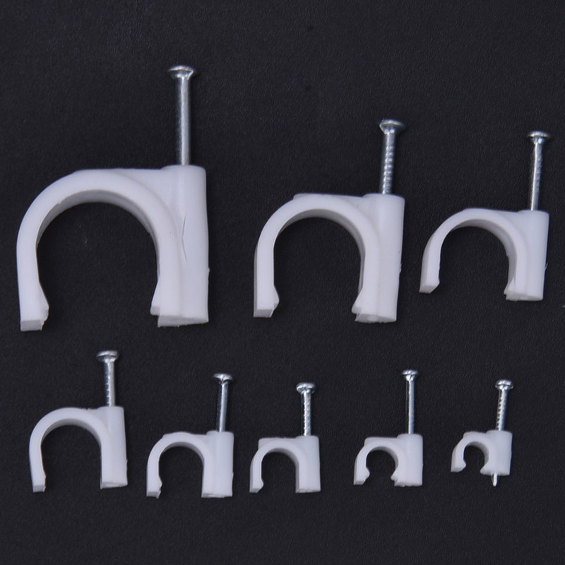 310Pcs Cable Clip High Quality Round White Wire Wall Holder