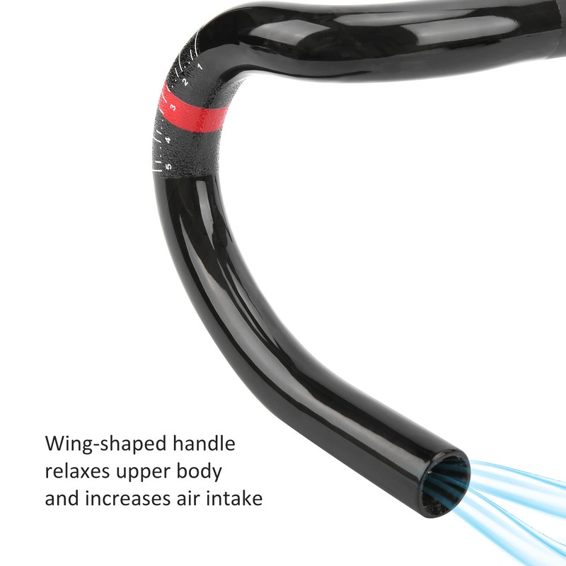 Spomann 420x100mm Carbon Fiber Road Integrated Bicycle Handlebar with Stem