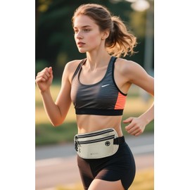 TINYAT Geldgürtel, Diebstahlschutz, versteckter Reisepass, Handyhalter, wasserdicht, Bauchtasche, Laufgürtel für Damen und Herren, Khaki/208533