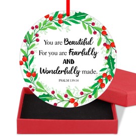 DISJOURENEY Religious Christmas Ornaments Christmas Christian Gifts for Women Men Christian Christmas Decorations Religious Ornaments for Christmas Trees Home Decor