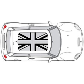 CravenSpeed Union Jack Sunroof Vinyl Decal for Mini Cooper F56 | 2014-2020 (Matte Black)