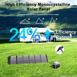 wagnation 100 Watt Portable Solar Panel, Foldable Solar Panel Charger with Kickstands, QC3.0 USB-A USB-C & DC Output for Phone/Power Station, IP65 Waterproof for Camping Backpacking Hiking RV Blackout