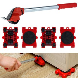 Furniture Lifter Mover Tools Set Heavy Duty 5 Pcs Furniture Slides Kit Moving Tools for Home and Office Sofas Couches Refrigerators Easy and Safe Moving (1Set)