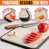 Titanium Cutting Board for Kitchen – Double-Sided, Juice Groove, Non-Slip,