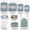 Neatevday 10 Set Compression Packing Cubes for Travel, Suitcase Organizer