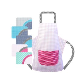 Emily´s Check Latzschürze für Kinder - Basteln - Kochen - Gärtnern 1592.2315, Small (3-6 Jahre), Karos rosa