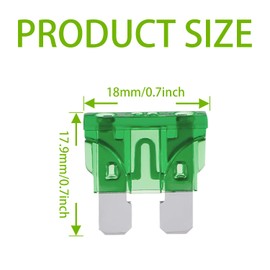 BOJACK 50 Pcs 30A Standard Automotive Fuses (ATO/APR/ATS) 30 AMP Car Fuses 32V (12/24V) Blade Fuse for Car Truck