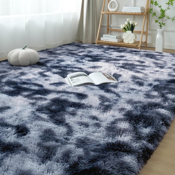Fluffy Area Rug Living Room: Grey Shag Rug 6x9 Plush