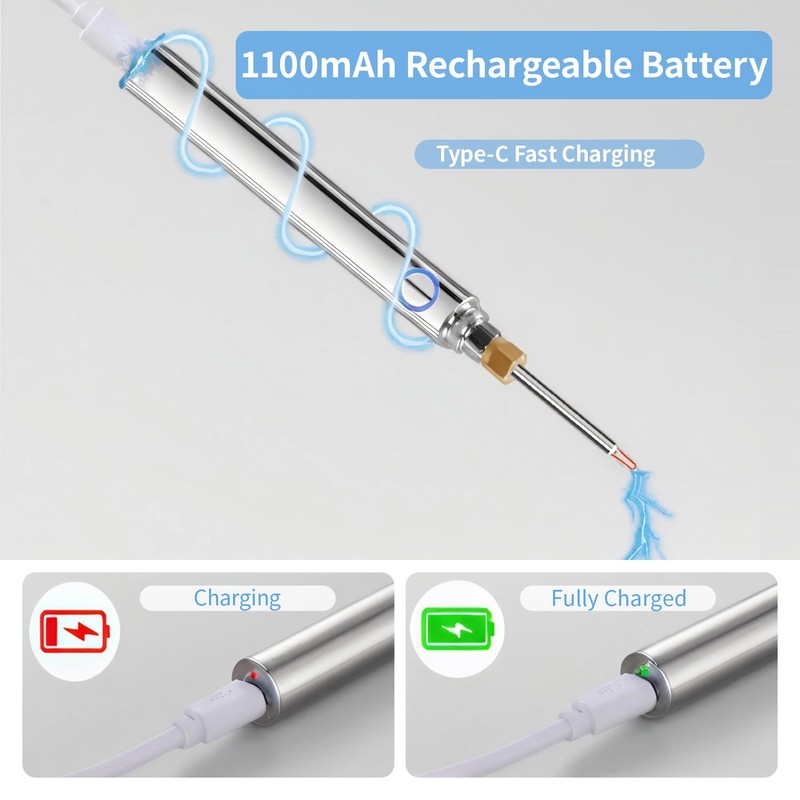 Thread Burner, Rechargeable Thread Zapper Tool with Replacement Tip, USB