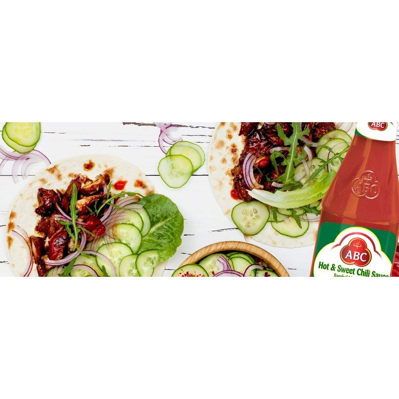 ABC Hot Sweet Sambal Chili Sauce, Indonesian Dipping BBQ, 11.3oz
