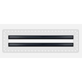 BUILDMART - 14x4 Mud in Air Vent Cover - Drywall Mud-in White Air Vent - Mud Linear Slot Diffuser - Register Grille for Ceiling and Walls - Texas Buildmart