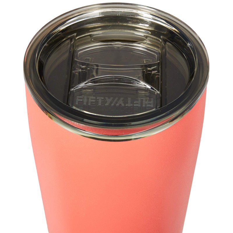FIFTY/FIFTY Double Wall Vacuum Insulated Travel Tumbler, 20oz/591ml, Coral