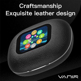 VANIR Wireless Earbuds, Open Ear Design BT 5.4 Earphones, Portable Earpiece, Support 144 Languages Real Time Translation Headphones, Full Color Display Touch Screen Gaming Headsets