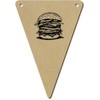 Azeeda 5 x 140mm 'Stacked Burger' Bunting Pennants/Flags (BN00084570)