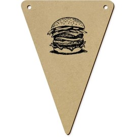Azeeda 5 x 140mm 'Stacked Burger' Bunting Pennants/Flags (BN00084570)