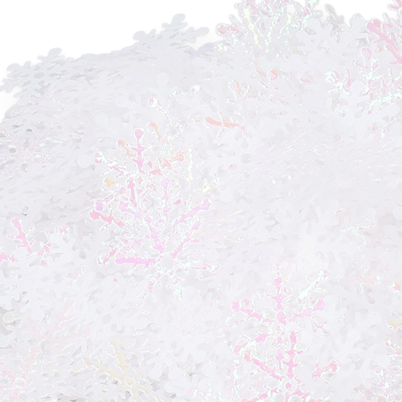 1000Pcs Snowflake Confetti 0.9in Vibrant Color Reusable Plastic Multi Purpose