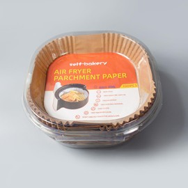 Air Fryer Parchment Paper Liners, 100 Pieces, Square, Air Fryer Disposable Liners, Non-Stick and oil proof for easy cleanup, 5-8 qt Basket