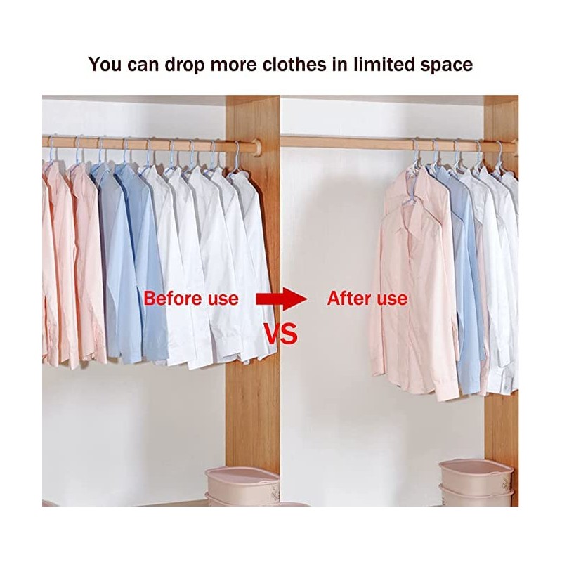 Clothes Hanger Connector Hooks, 30PCS Plastic Hooks Cascading Hangers, Coat