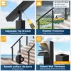 Gyykzz 2 Pack Aluminum Black Stair Cable Railing Post 36Inch,