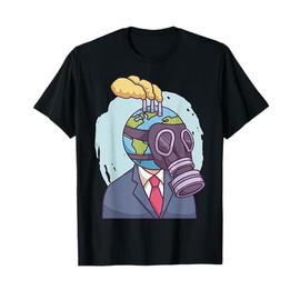 Illustrated Figure With Gas Mask For Adults T-Shirt
