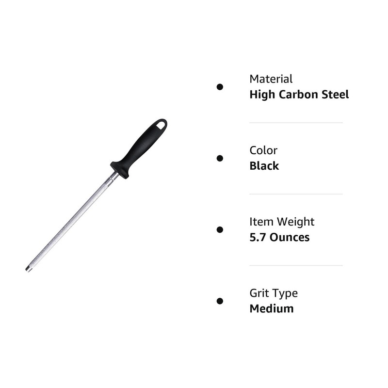 Knife Sharpener Rod, Kitchen Knives Sharpener Carbon Steel Professional Knife
