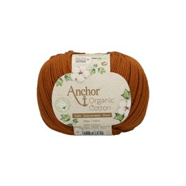 Anchor Organic Cotton, 50 g, Thickness: 4, Presentation: 125 m Caramel Brown Crochet Yarn