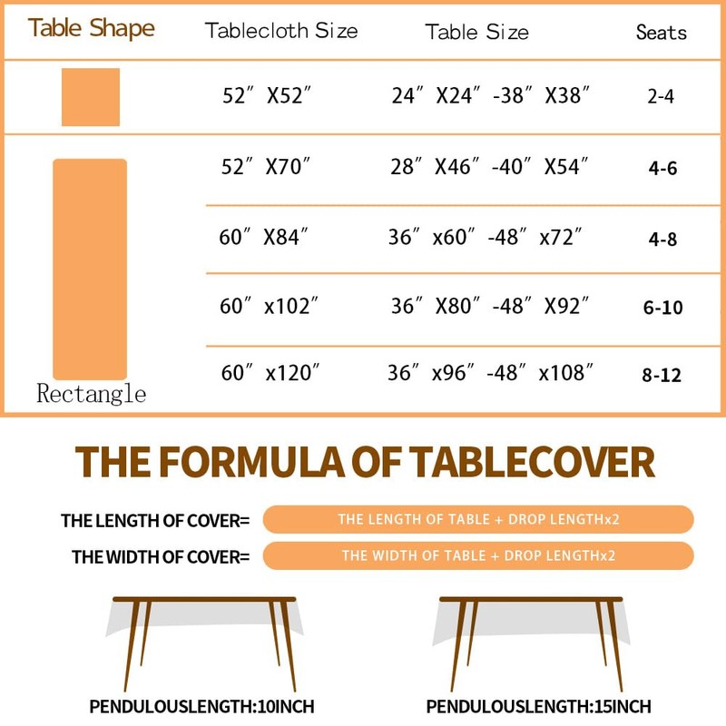 MATIRUG Vinyl Tablecloth with Flannel Backed, Waterproof Oil-Proof PVC Table
