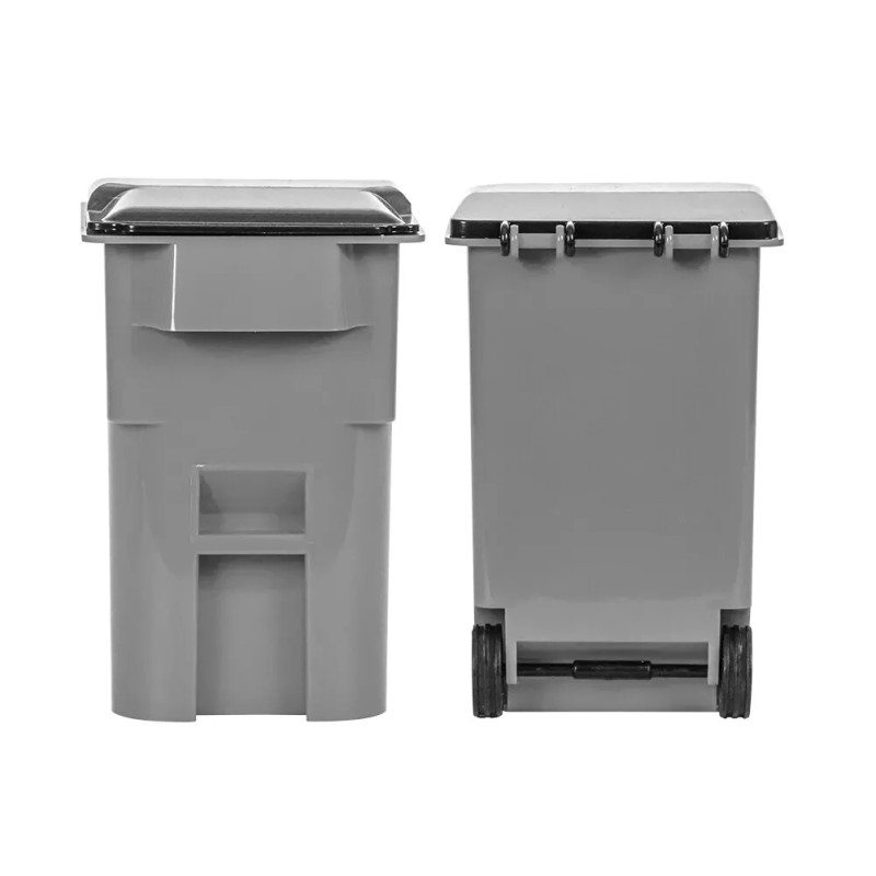 Figures Toy Company Black Dumpster & 3 Gray Trash Cans