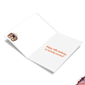 NobleWorks 50th Birthday Milestone Greeting Card with 5 x 7 Inch Envelope (1 Card) Horse Teeth - 50 C10675MBG