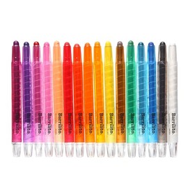 Barrilito Crayones Girables, 16 Colores. CRY16