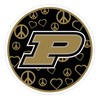 Purdue Decal (Peace Love P Decal (4''), 4 in)