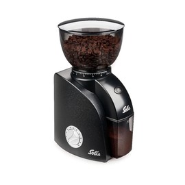 Solis Scala Zero Static Coffee & Espresso Grinder, Black/Black