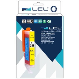 LCL Compatible CLI-281 Yellow Ink Cartridge Replacement for Canon CLI-281XL CLI-281XXL 281 Yellow Work with Canon PIXMA TS6320 TR7520 TS8120 TS8320 TR8520 TS9120 (1-Pack)