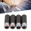 4Pcs RCA Sound Plug Carbon Fiber Chrome 8mm Wire Diameter