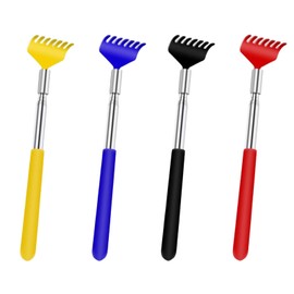 Pack of 4 Back Scratchers, Scratching Hand Back Scratcher, Wooden Back Scratcher, Telescopic Back Scratcher, Electric Back Scratcher, Back Razor, Back Scratcher Hand (Colour Random)