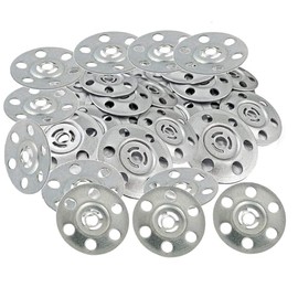 TERF® 35mm Metal Insulation Fixing Discs 35mm (1.37 inch) Metal Insulation Discs Plasterboard Washer for Wall Ceiling Fixings - Pack of 50